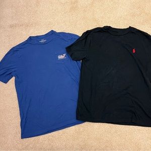 2 boys size medium short sleeve t-shirts. Vineyard Vines and Polo Ralph Lauren.